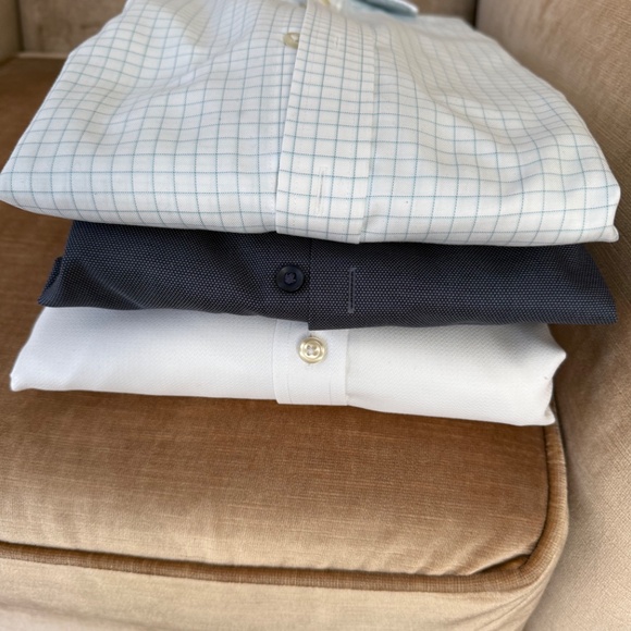 3 - Charles Tyrwhitt Mens Sz 16.5/35 Dress Shirt Classic Fit - Blue, White - Picture 2 of 16